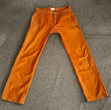 코지마 진스 KOJIMA GENES 페인터 팬츠 36 오렌지 워크 팬츠