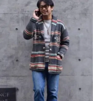 로렌 가운 가디건 네이티브 빈티지