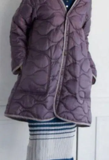 도로시 노카라 충전솜 롱 코트 리버서블 퀼팅