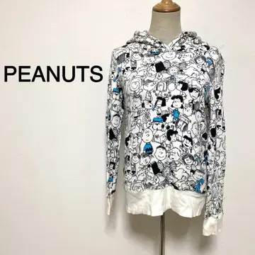 PEANUTS UNIQLO 스누피 올 패턴 풀오버 후드티