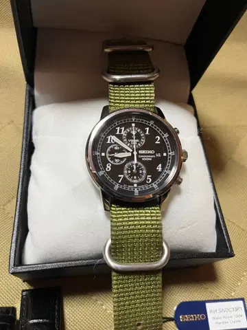 SEIKO 크로노그래프 밀리터리 밴딩 변경 SNDC33P1 해외 모델