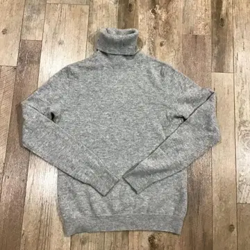 UNIQLO 캐시미어 100% 그레이 터틀넥 스웨터 M