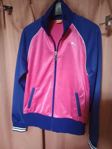 PUMA 핑크 네이비 저지 L 사이즈