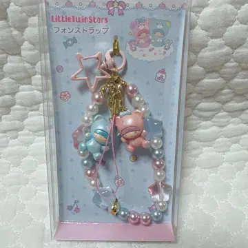 산리오 초귀염 키키라라 퍼프퍼프 스트랩 키링