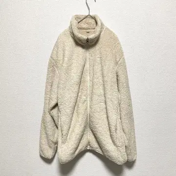 [ 빅 사이즈 ] UNIQLO 보아 풀집업 자켓 베이지 XL 사이즈