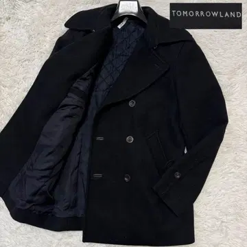 컨디션 최상 / 캐시미어 / L 투모로우랜드 피코트 퀼팅 더블 브레스트