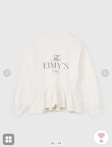 EIMY ISTOIRE 바리에 프린트 페플럼 맨투맨 상의