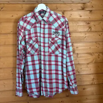 빈티지 Wrangler 70591WM SUB POP 체크 셔츠