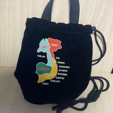 Houston 베트남 자켓 벨벳 복조리 호랑이 지도 맵 블랙