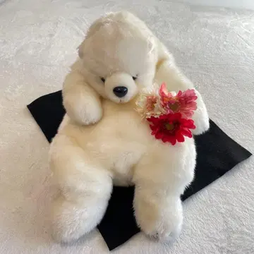 화이트 곰 봉제 인형 진짜 같은 봉제 인형 귀여워