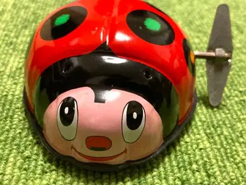 [ 쇼와 레트로 ] 양철 완구 무당벌레 태엽 HERO TOY