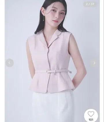 택 포함 새상품 CELFORD 페플럼 숏 베스트 38