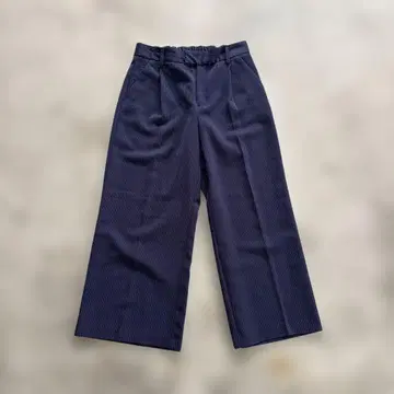 네이비 스트라이프 와이드 팬츠