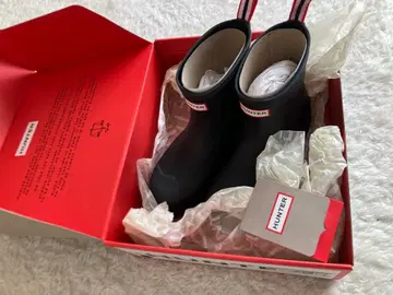 컨디션 최상 HUNTER 블랙 숏 레인부츠 UK7 26cm