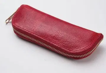 안경 케이스 가죽 천연 가죽 컴팩트 경량 빨간색 레드 선물 기프트