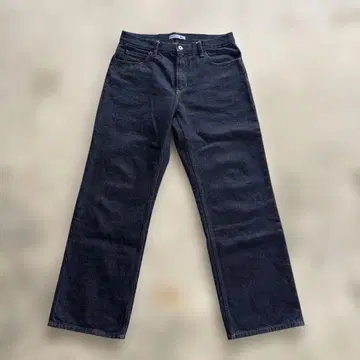 JWA 자수 다크 블루 스트레이트 데님 와이드 32