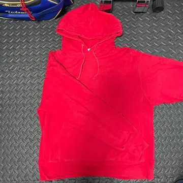 챔피언 리버스 위브 후드티 L 빨간색 파란색 택