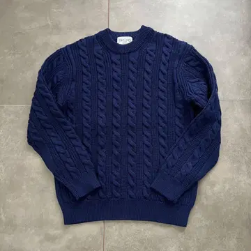 컨디션 최상 해밀턴 유나이티드 애로우즈 울 100% 케이블 짜임 니트