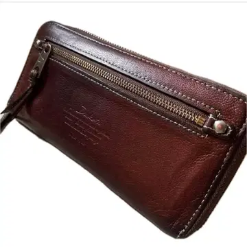 Dakota 장지갑 라운드 지퍼 천연 가죽 (브라운)