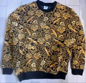 ZARA 스컬 패턴 골드 니트 스웨터