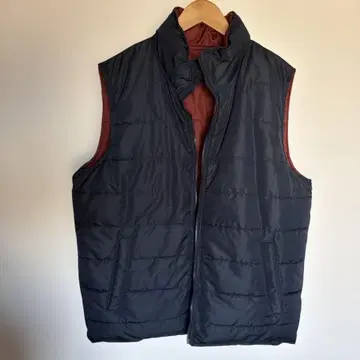 GAP 리버서블 다운 베스트 네이비/크림슨