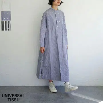UNIVERSAL TISSU 스트라이프 셔츠 원피스