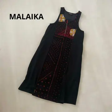 MALAIKA 원피스 자수 마라이카 가을/겨울 블랙 롱 울