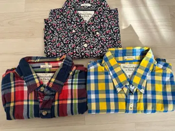 Abercrombie & Fitch 긴팔 셔츠 (3개 세트)