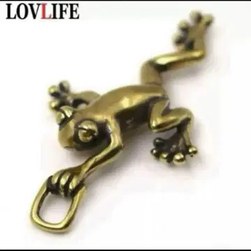 a2 놋쇠 개구리 프로그 키링 펜던트 탑 브라스