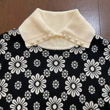 슈퍼뷰티 펄 부착 옷깃이 귀여운 긴팔 원피스 40