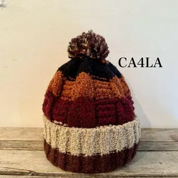 CA4LA 폼폼 포함 니트 모자