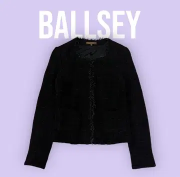 BALLSEY 프린지 노카라 자켓 사이즈 38 니트 S-861