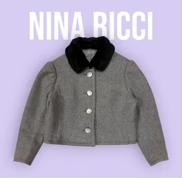 NINA RICCI 그레이 트위드 자켓 숏 기장 S-868