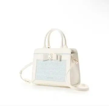 사만사 베가 트위드 프린트 주얼 리본 핸드백