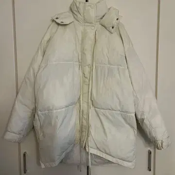 DRWCYS 프론트 리본 충전솜 코트 화이트 다운 자켓