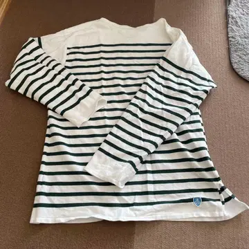 ORCIVAL 7부 소매 티셔츠 화이트/그린