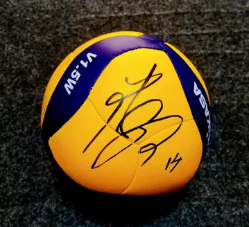 전일본 남자 배구 이시카와 유키 타카하시 란 선수 친필 사인 공