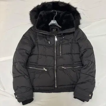 새상품급 자라 퍼 3way 다운 자켓 블랙