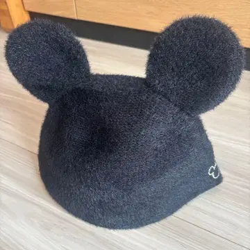 미키 블랙 모자 큐빅