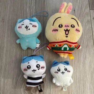 치이카와 봉제 인형 하치와레 토끼 4개