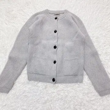 새상품급 레어 마가렛호웰 카멜 가디건 싸개버튼 그레이