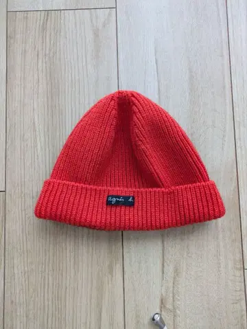 애니에스 베이 오렌지 리브 니트 모자