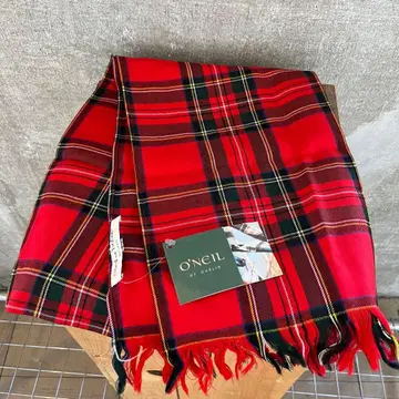 미사용 새상품 택 포함 O'NEIL of Dublin 타탄 체크 스톨