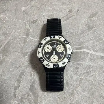 [ 레어 모델 ] 스와치 스쿠버 크로노그래프 제조 중지 가동품 아쿠아