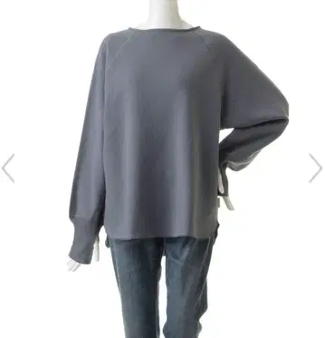 Americana 손가락 맨투맨 속기모 네이비 아메리카나