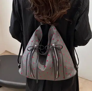 물방울 패턴 백팩형 숄더백