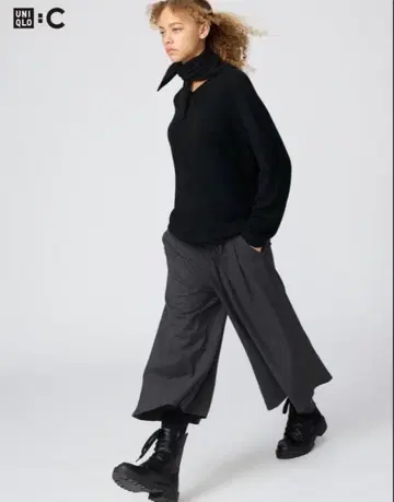 UNIQLO C 유니클로 큐롯 다크 그레이 M