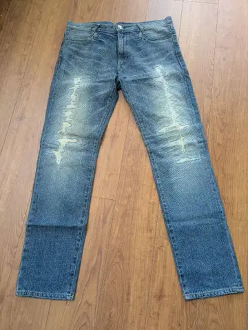 BAGARCH 데미지 가공 스키니 데님 32