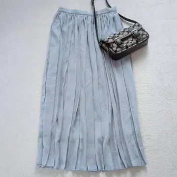 로페피크닉 미디 플리츠 스커트 고급스러운 깔끔한 성숙 캐주얼 38