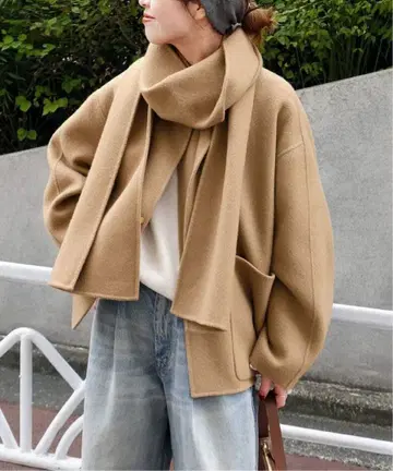 Spick and Span 비버 버스트 스톨 세트 코트 38 새상품